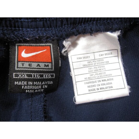 Y2K Vtg Nike Team Track Pants Navy Blue Women's XXL Windbreaker Active (MP534) - Picture 2 of 7